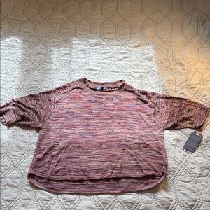 Democracy Pink and Purple Knit Sweatshirt